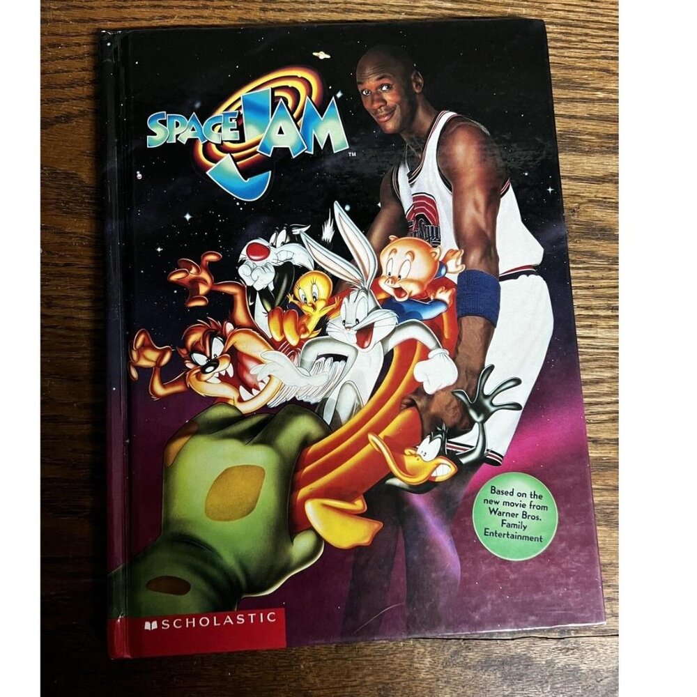 Space Jam Scholastic Vintage 1996 Hardcover Book EUC Michael Jordan